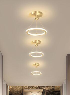 led过道走廊灯现代简约入户玄关吸顶小吊灯北欧网红阳台衣帽间灯