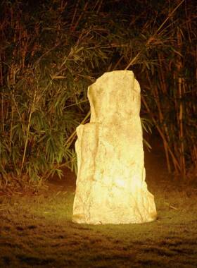 LED仿真发光石头灯公园庭院草坪灯户外小区别墅装饰景观灯