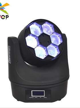 不夜天灯光6颗15瓦迷你小蜂眼LED摇头灯RGBW四色旋转光束灯