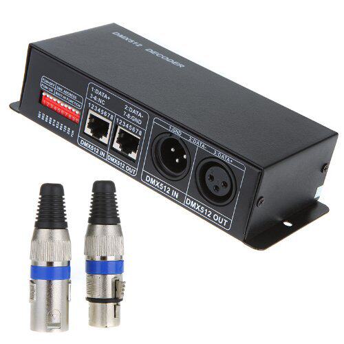 DMX512 4CH 4通道 RGBW调光控制器 RGBW灯条 模组 12~24V 8A/CH