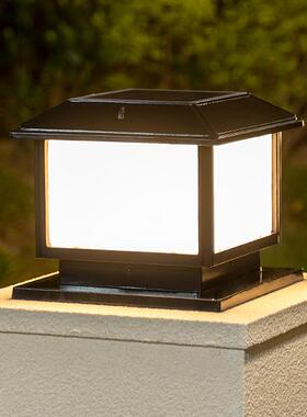 太阳能柱头灯LED户外防水庭院别墅墙头围墙柱子大门口家用门柱灯