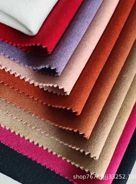 丝羊绒双面大蚕呢真丝羊绒双面面料秋冬衣季羊布毛70316外套料厂