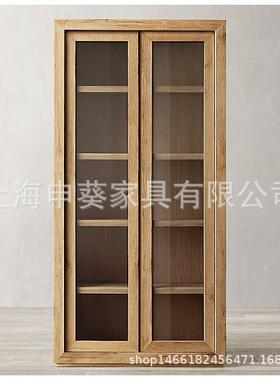 美乡式11174村简约复室储物古柜实木轻奢书柜卧客厅家用民宿别墅