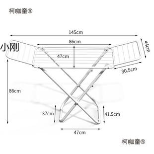 杆户凉内落地阳台晾衣服折叠晒简易被QBF子室士通翼形家用贸麦架