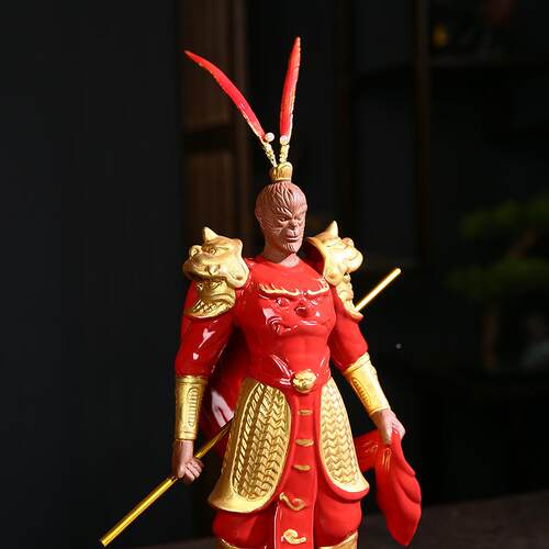 1465齐悟天大圣孙空茶宠摆件可养砂茶紫创玩意鱼缸造景水族假山盆
