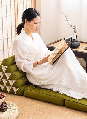 泰懒午国木棉21652三角垫家用沙发靠大靠背榻榻米飘窗人坐墩休户