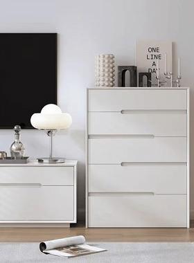 卧室斗柜极柜简法式轻风奢奶油柜白色五斗储物收ZG-81004纳床尾柜