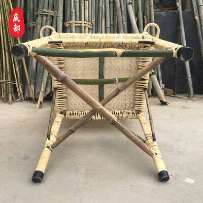 家家直销竹藤背椅天然老式手工厂真藤编老人椅75312靠椅单人用办