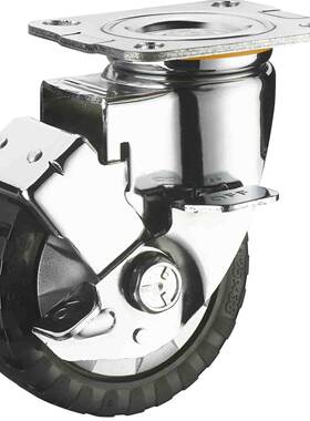 104616向荣寸防滑中聚重型PU氨3酯定向脚轮C05S-04-150-52