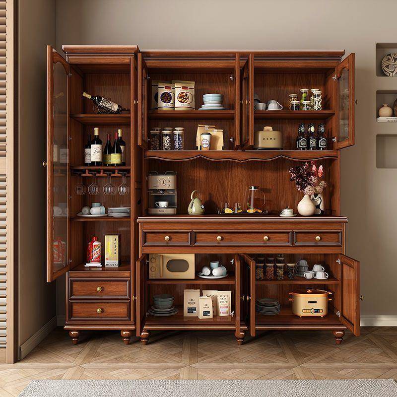 bky实墙美式高挡木餐边n4rkZ5i2柜酒柜客厅靠一厨体房碗柜