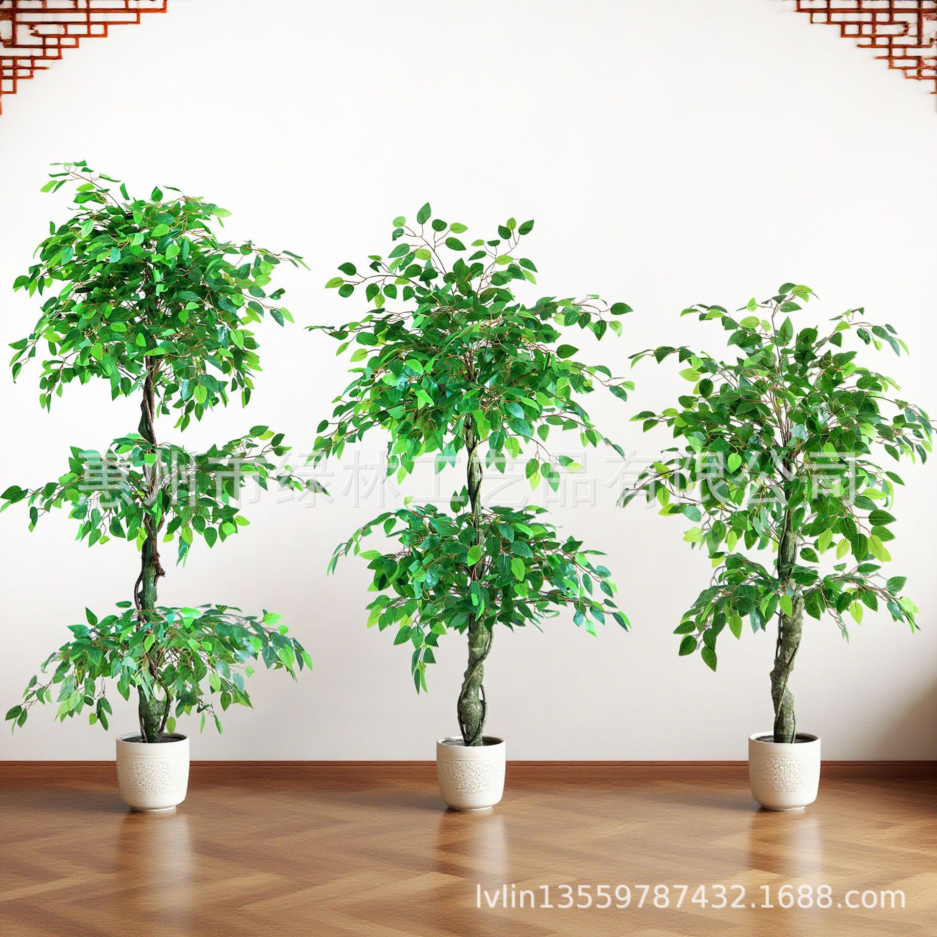 仿真榕树仿真迷你榕树绿植盆栽室内居家办公室入户门摆件假树装饰