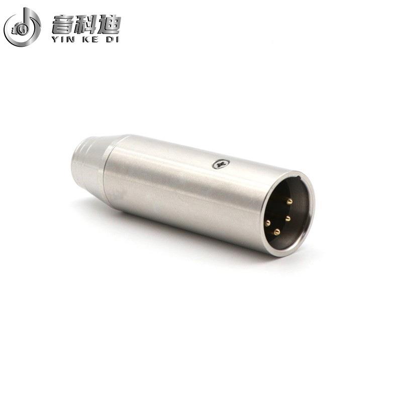 DAC无损衡解码XLR平4芯卡转OZC接44mm母座.平衡耳放侬转接头