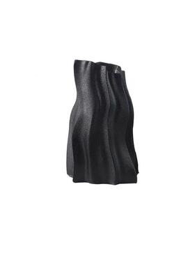 现代约抽象样间白色板陶简瓷褶花CLB器摆件样板皱间客厅玄关花艺