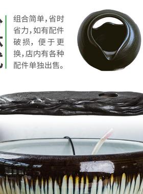 环流水陶瓷罐种绿植33517件套摆鱼组缸装饰美化沼泽循过滤系统古