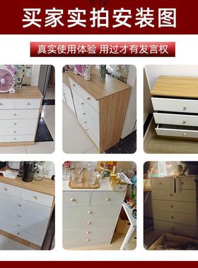 靠五斗柜室墙多功PIK能储物卧柜家用客厅量落地大容抽屉式多层收