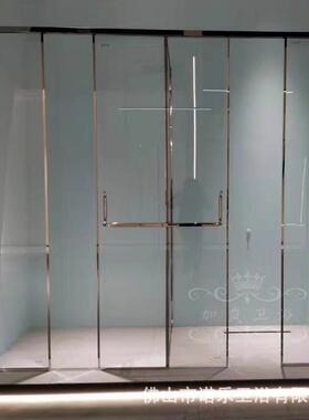 网红家卫生间干湿分隔断玻璃浴屏风玻璃门洗离澡间85853淋浴室用