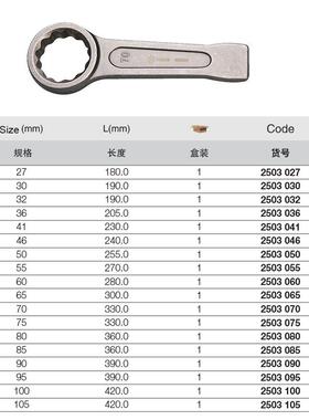 宝7合梅花重型击扳GJP手直柄单头2/30/32/36/41/80/105敲mm