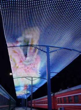 LE彩D压卷帘屏幻网格彩屏电12v户外44566水异性彩屏安装防方便节