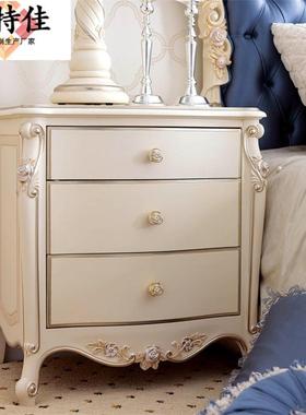 欧式人床新古典结婚床简38712欧公床软包布房艺双主拉扣床别墅样