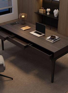 实木桌NNH意式轻奢现代简约工台1房.8家用电脑桌办公室书办作公书