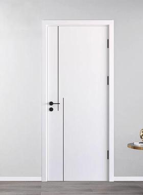 网红奶油实木复烤合室漆门43526多套层实木烤漆门全套房间卧室门