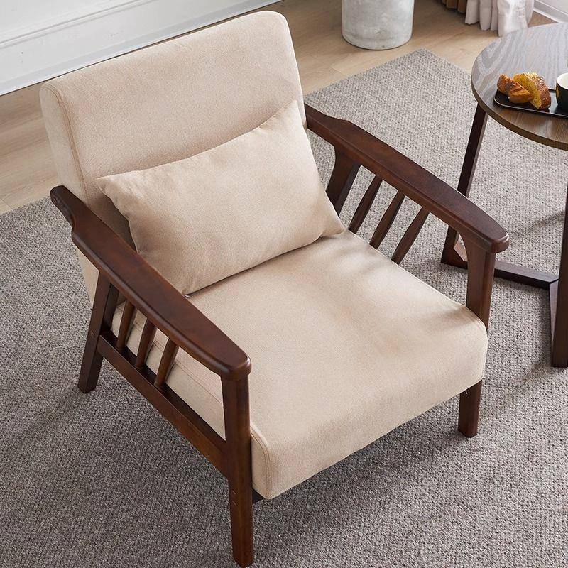 单人沙发椅实木ZDM椅休闲子现简约客厅阳台民酒宿店桌椅日式家代