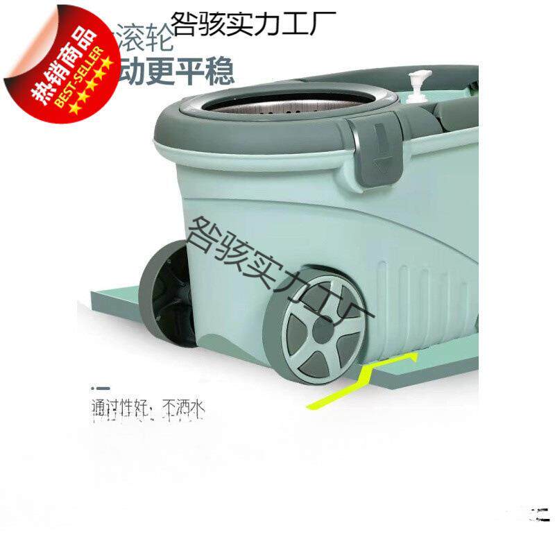 加厚旋转式棉拖把桶动干纯吸水自拖地墩布干湿两用家用JXK一甩拖
