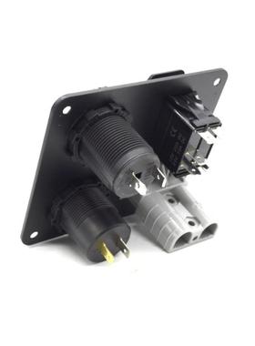 5A+安德森4合一汽车改装关开面板QC3.00双70869口快充12V电源母座