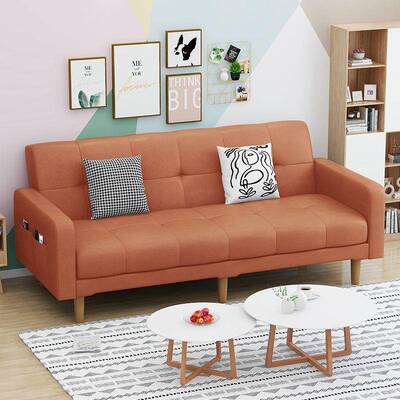 出可沙发小户型客厅卧室租房功简约现代科AL774303技布多能折叠沙