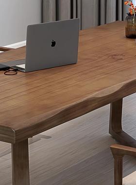 实木电用脑桌台式家卧室书桌简约工作办公桌字写台书法画92372国