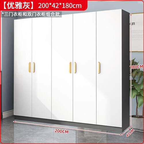 新款衣柜用衣卧室储组用装简约205简易出租房家实木出租屋大橱小