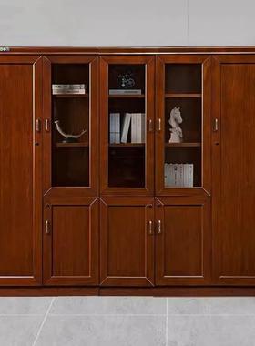 油落漆书木质中式文储柜件50872柜贴实木皮地档案柜物柜资料柜