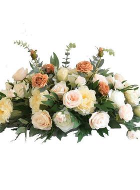 议桌花长摆桌花仿花商务活真动签到台电视柜茶几会装饰台99423餐