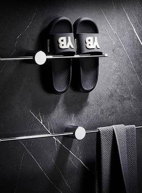 轻全毛巾架极简铜QEX高端奢挂卫生间浴壁巾架浴室一字毛巾杆挂杆