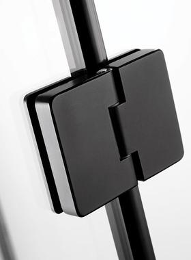 康兴8675厂家T型黑色合页酒隔断淋浴房3字04不锈钢集店成金淋浴门