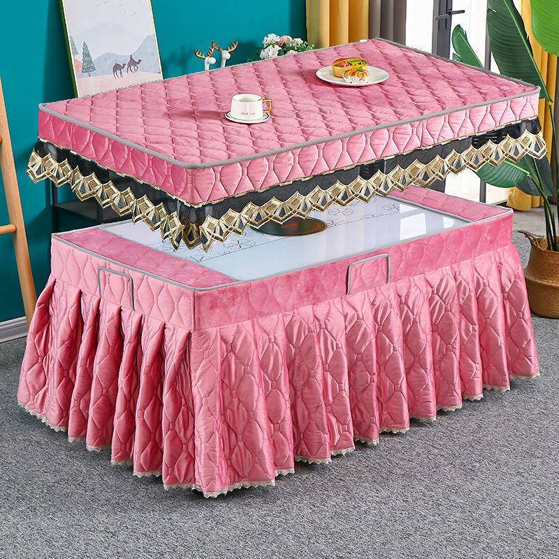 款烤火桌子罩套炉长加绒电罩套zFJFEEiB方超形厚升降冬季电暖炉桌