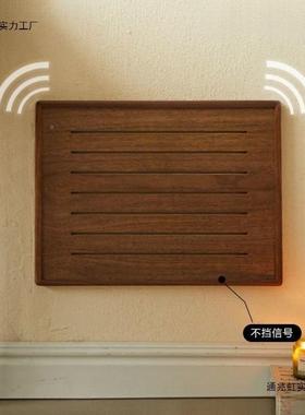 遮挡电表箱装饰画胡木闸网弱电箱盖板画多媒桃体挂实木电配电9676