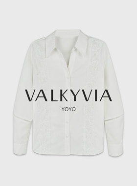 【Valkyvia/悠悠奢品】法式花边拼接通勤长袖衬衫353030