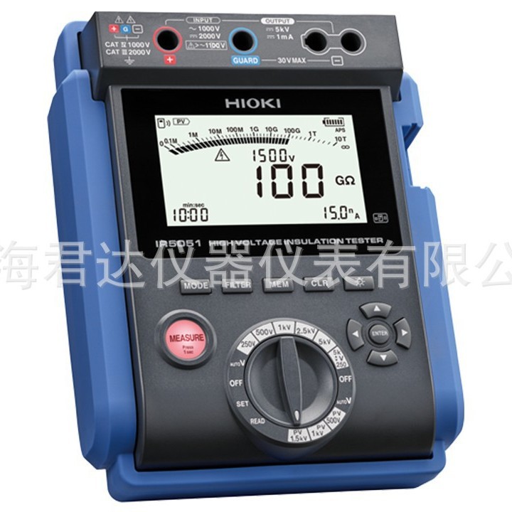 HIOKI日置数字绝缘电阻表兆欧表IR5051 PV绝缘测试