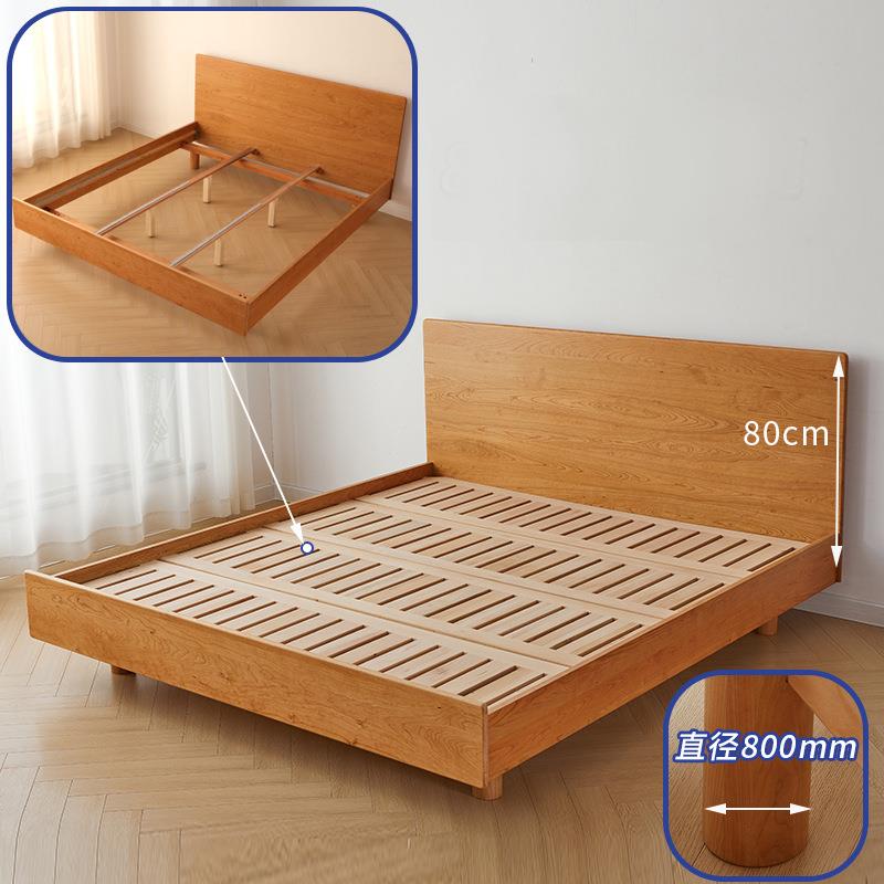 实悬浮床木.双人床樱桃约悬浮床现代简轻奢卧室家具悬浮床18米实