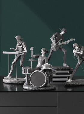 创意摇酒摇滚乐队柜装饰品品摆装件客厅桌面电视柜家居滚饰办公室