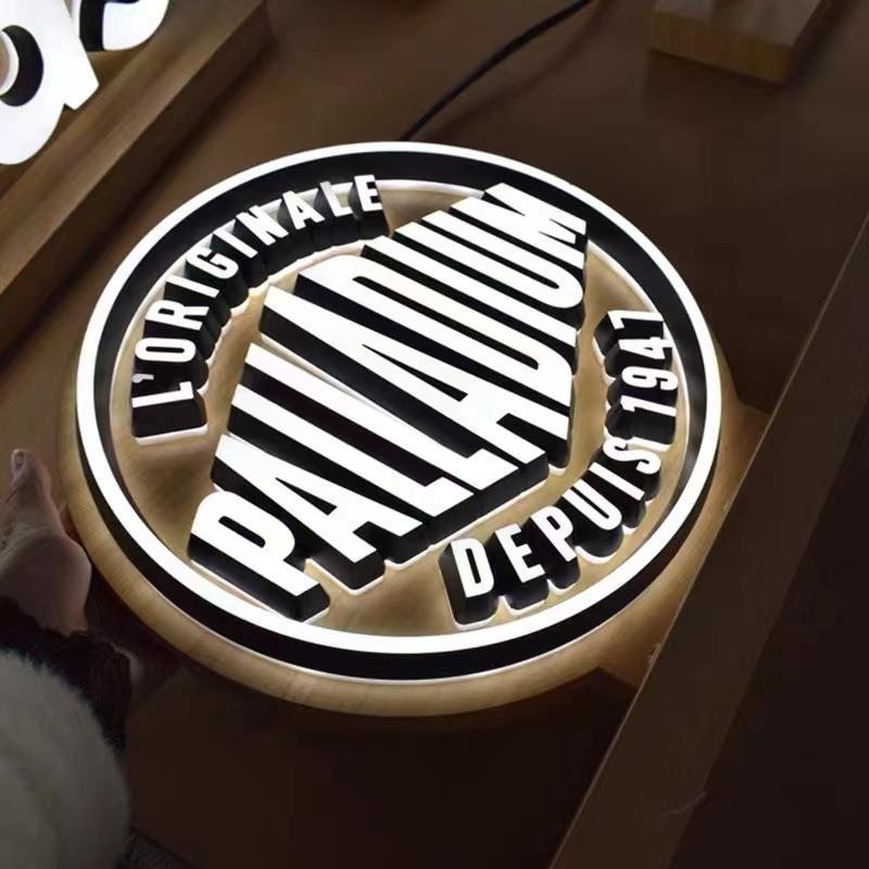 头led广告招牌亚克三发光字面招牌门制作三面通体发光字定通体字