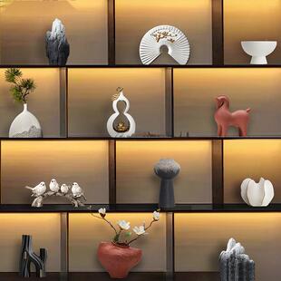 中家式新居摆设样古板房间软装饰品书房客厅酒柜e257GYsj玄关博架