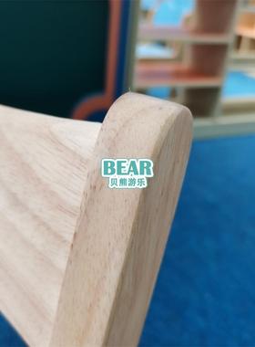 厂家直椅儿早童加厚实木41195橡胶木靠背销椅幼儿园家用宝宝教小