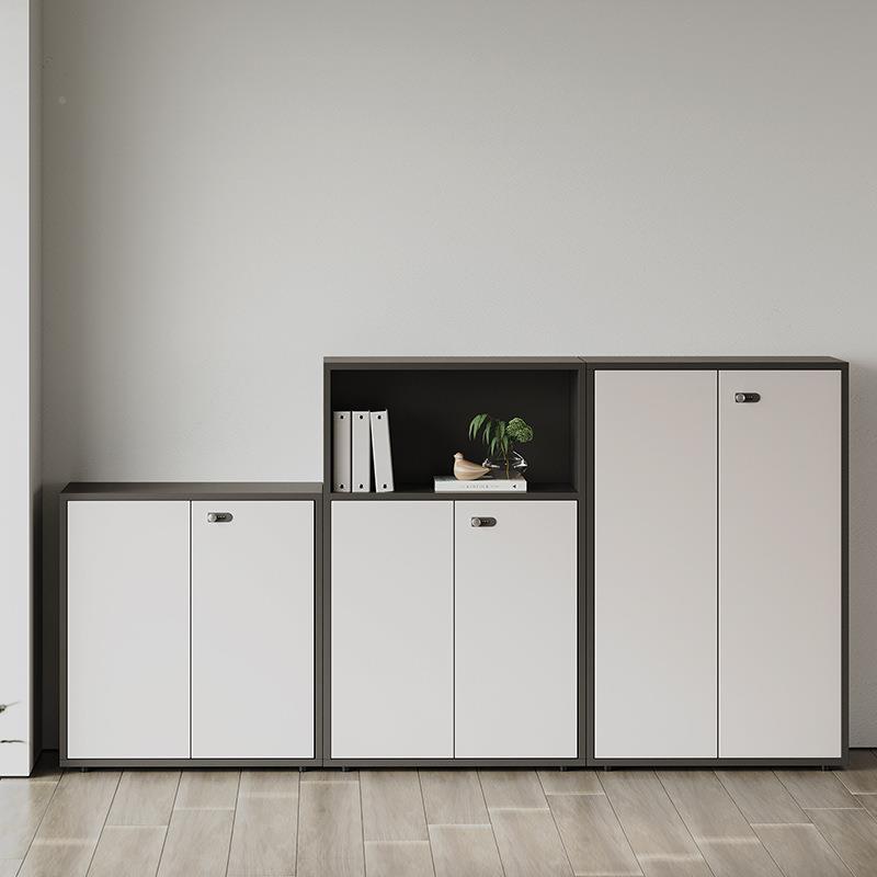 简约现代矮HDM柜子办公柜储物文子件柜地柜置物茶柜收纳边室柜带