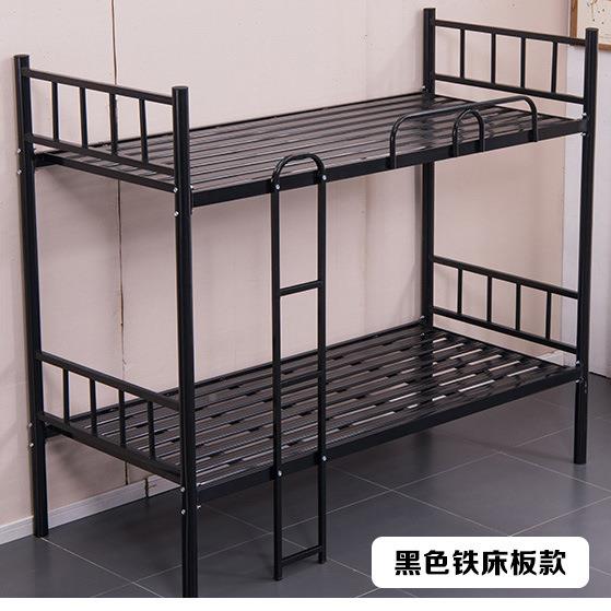 厚双层铁床上铺下员工公寓高低床员工铁床学生宿舍公寓床加地工工