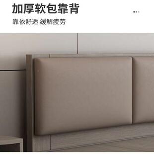 多功能榻榻床现代米简板约主卧实双人床MLK软包式木床高箱收纳储