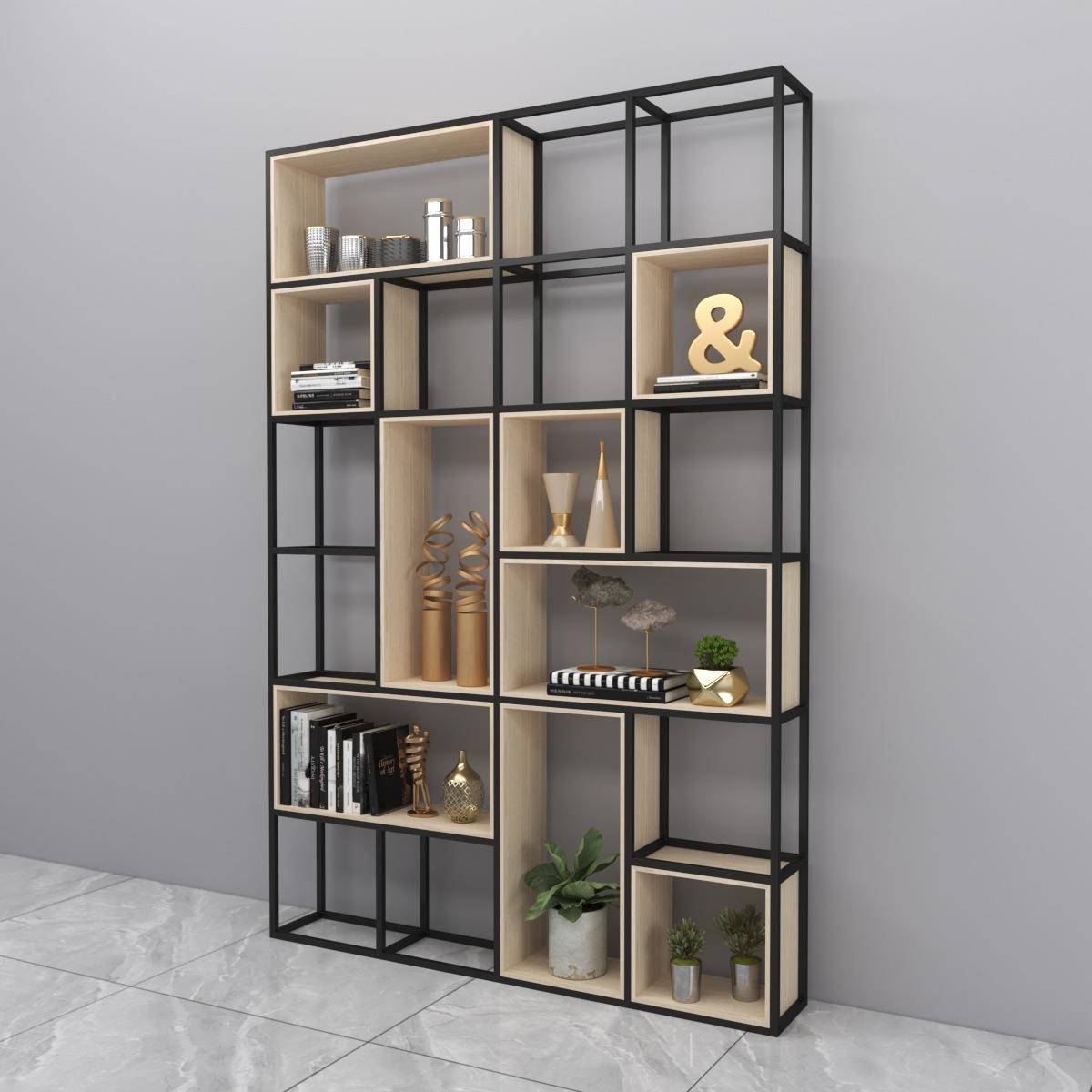 美式业屏风铁GGD-8888艺隔断置办公玄室展示书工架简约客厅关实物