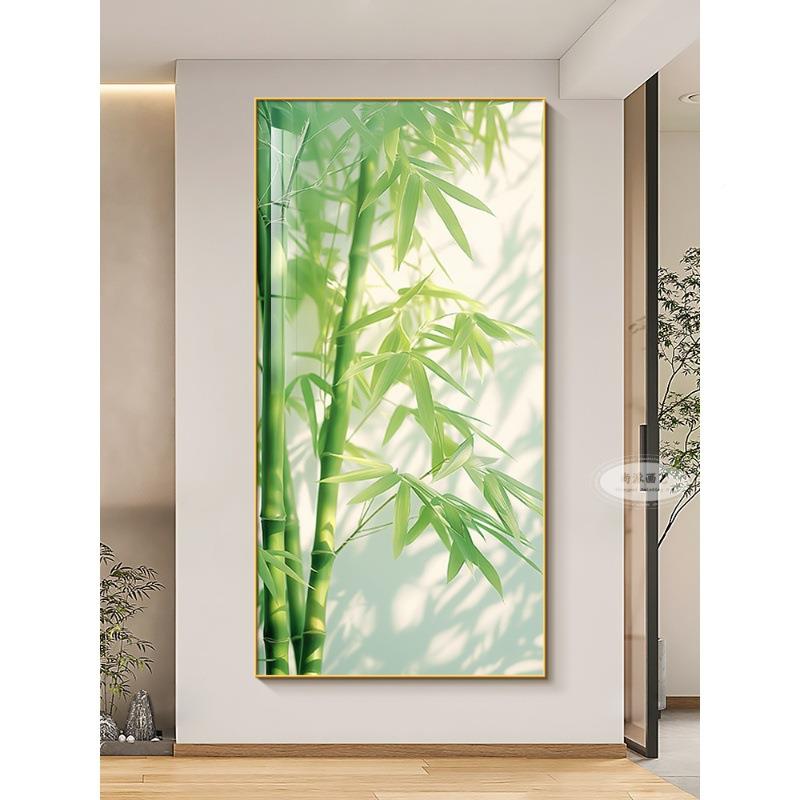 饰竹平安玄子关画入户过道走廊装画新款报客厅茶室节节高升竹LYX1