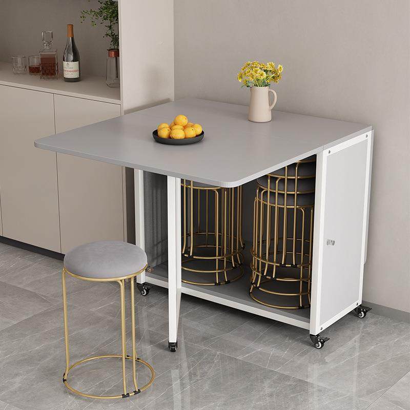 折叠桌餐桌组合现代简约小户型吃饭可移动餐桌见详情家用子长方形